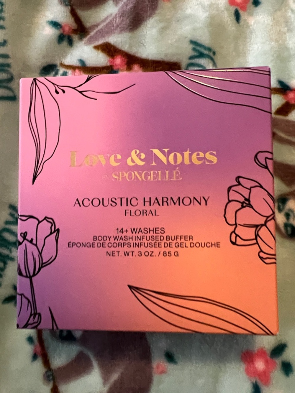2/$32 New! Spongellé Love & Notes Acoustic Harmony Floral Body Wash Buffer